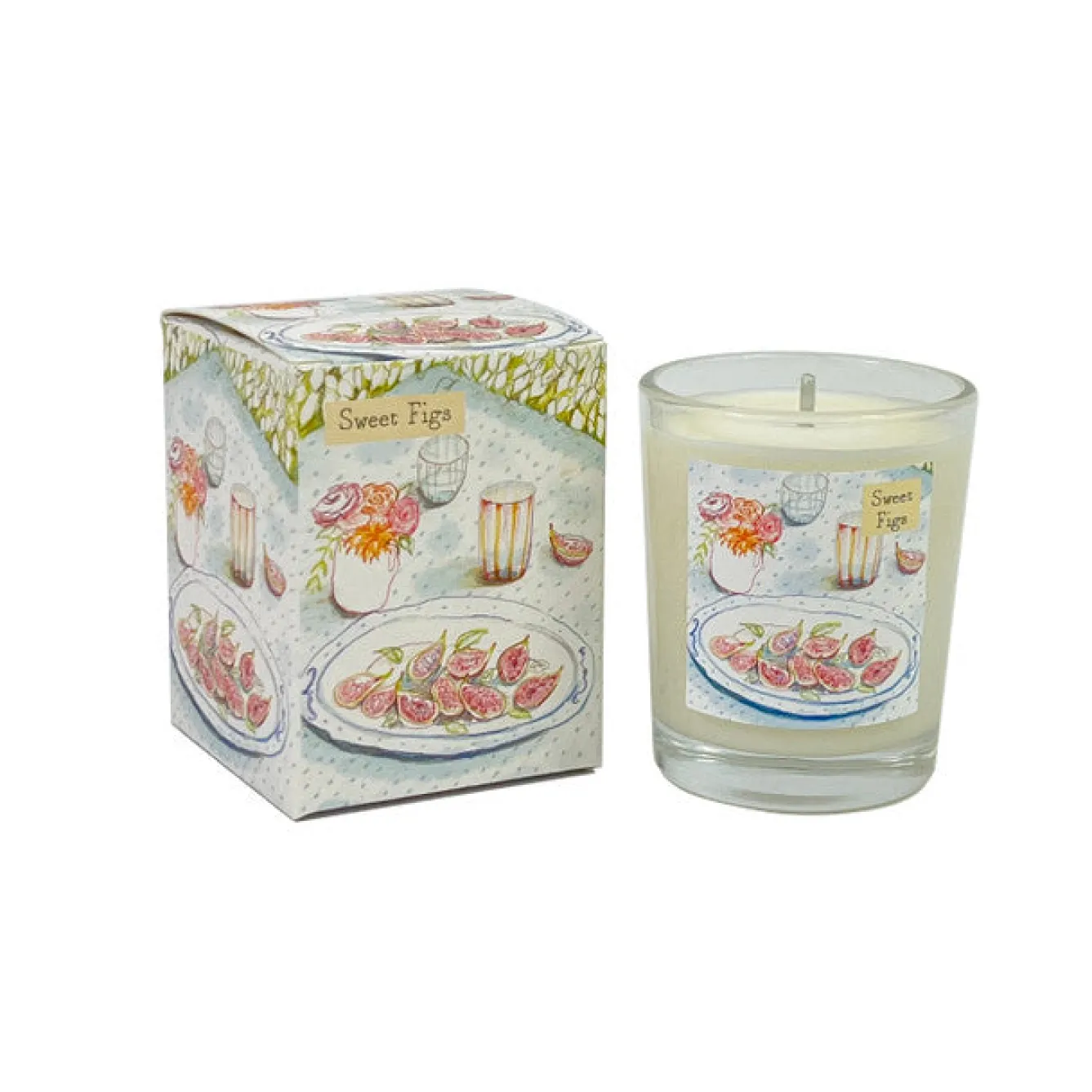 Heaven Scent Sweet Figs Votive Candle - Mediterranean Fig & Olive- Home Fragrance