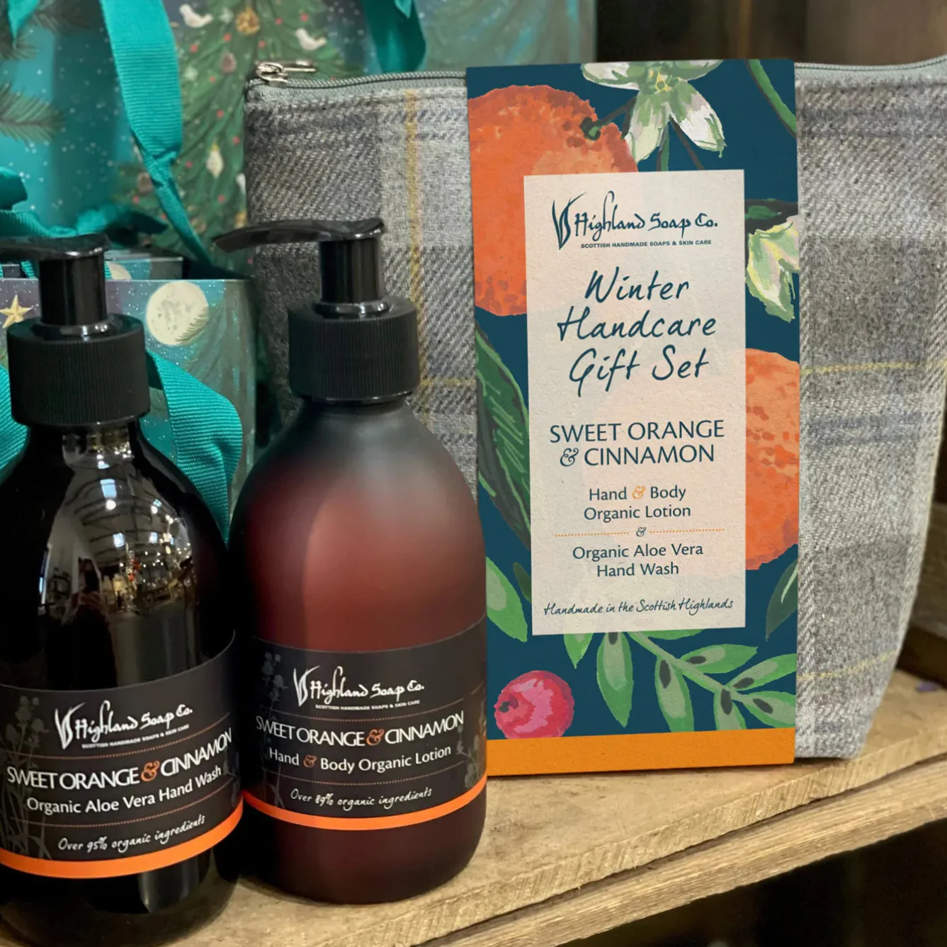The Highland Soap Company Sweet Orange & Cinnamon Hand Care Gift Set- Soaps & Lotions