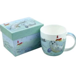 Emma Ball Swimming Seals Bone China Mug (Boxed)- Tea|Chickens
