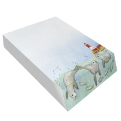 Emma Ball Swimming Seals Slant Pad- Stationery