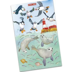 Emma Ball Swimming Seals Tea Towel- Tea|Tea Towels