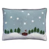 Jan Constantine Swiss Starry Night Pillow - Duck Egg Blue- Seasonal Decor|Pillows & Throws