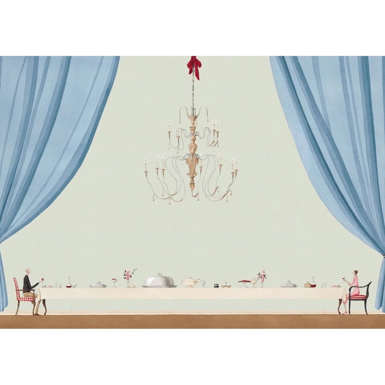 Laura Stoddart Table for Two Pad of 18 Paper Placemats- Placemats