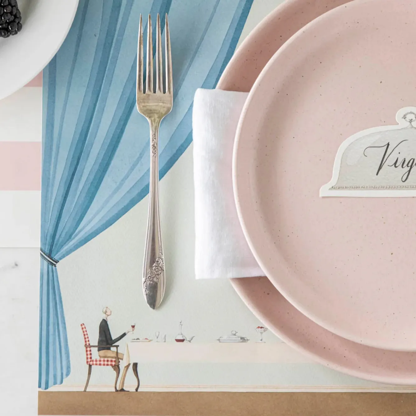 Laura Stoddart Table for Two Pad of 18 Paper Placemats- Placemats