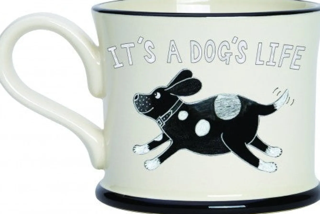 Moorland Pottery Take the Leash - It's A Dog's Life Mug by- Pets|Pets