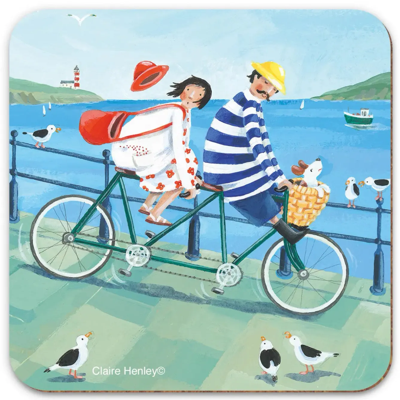 Emma Ball Tandem Ride Coaster- Tea|Coasters