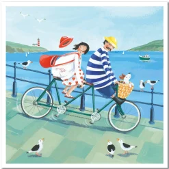 Emma Ball Tandem Ride Greetings Card- Greeting Cards