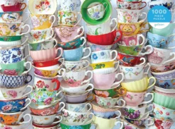 Chronicle Books Teacups 1000 Piece Jigsaw Puzzle- Puzzles|Tea