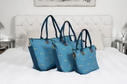 Sophie Allport Teal Bees Mini Oundle Bag- Bags