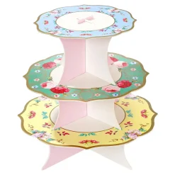 Talking Tables Tea Party Floral Cake Stand- Picnic|Serving Plates & Boards