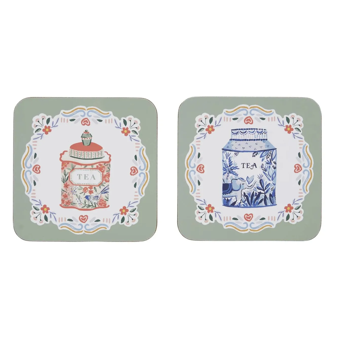 Ulster Weavers Tea Tins Coasters - Set of 4- Coasters