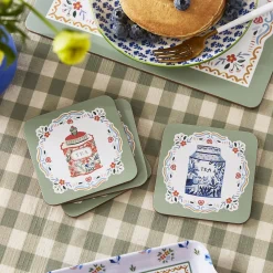 Ulster Weavers Tea Tins Coasters - Set of 4- Coasters