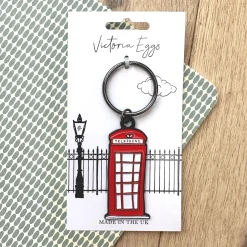Victoria Eggs Telephone Box Keyring- Key Chains|Children