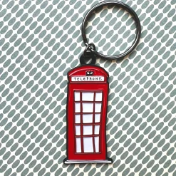 Victoria Eggs Telephone Box Keyring- Key Chains|Children
