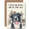 Bewilderbeest Tennis Balls Dog Greetings Card- Greeting Cards