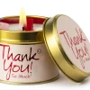 Lily-Flame Thank You! Scented Candle- Home Fragrance