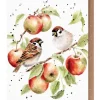Wrendale Designs 'The Apple Tree' Sparrow Greetings Card- Greeting Cards