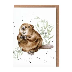 Wrendale Designs 'The Arborist' Beaver Greetings Card- Greeting Cards