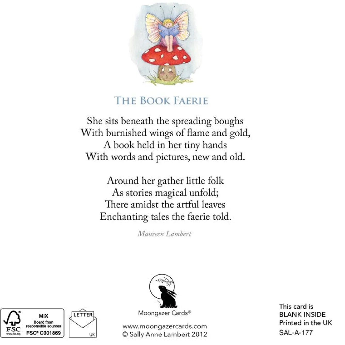 Moongazer Cards The Book Faeire Greeting Card- Greeting Cards