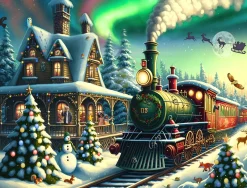 All Jigsaw Puzzles The Christmas Train 1000 Piece Jigsaw Puzzle- Puzzles|Children