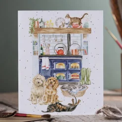 Wrendale Designs 'The Country Kitchen' Blank Greetings Card- Animals|Greeting Cards