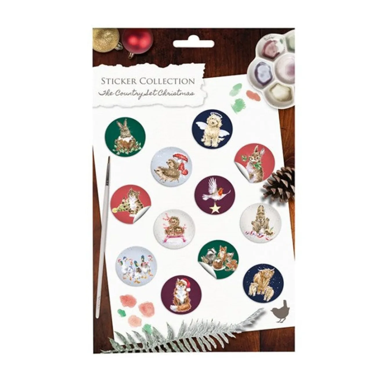 Wrendale Designs The Country Set Christmas Stickers- Stationery
