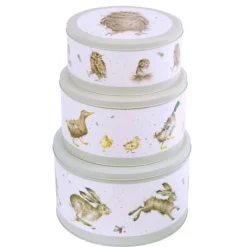 Wrendale Designs 'The Country Set' Set of 3 Cake Tins- Pets