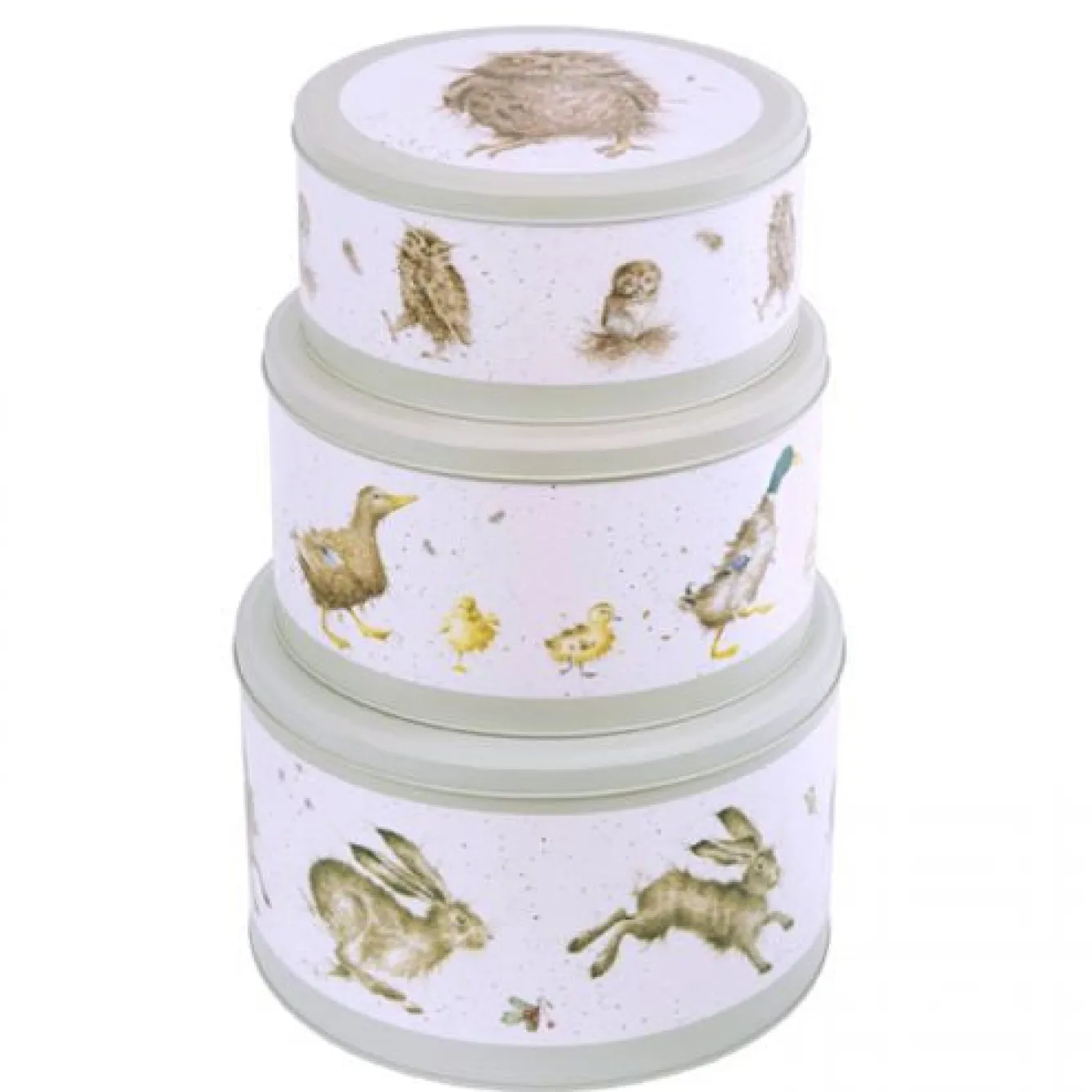 Wrendale Designs 'The Country Set' Set of 3 Cake Tins- Pets