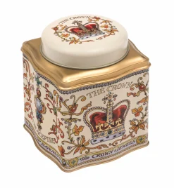 Emma Bridgewater The Crown Jewels Dome Lid Wavy Caddy- Royal|Tea