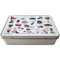 Yeti The Dog's Alphabet Storage Tin- Storage Caddies|Storage
