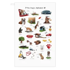 Yeti The Dog's Alphabet Tea Towel- Tea|Tea Towels