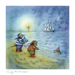 Moongazer Cards The Dream Ship Greeting Card- Greeting Cards