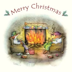 Moongazer Cards The Fireside at Christmas Greeting Card- Christmas Cards|Greeting Cards
