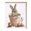 Wrendale Designs 'The Flower Pot' Greetings Card- Greeting Cards