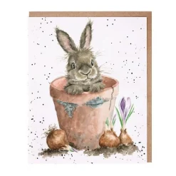 Wrendale Designs 'The Flower Pot' Greetings Card- Greeting Cards