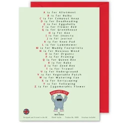 Yeti The Gardener's Alphabet Greeting Card- Greeting Cards