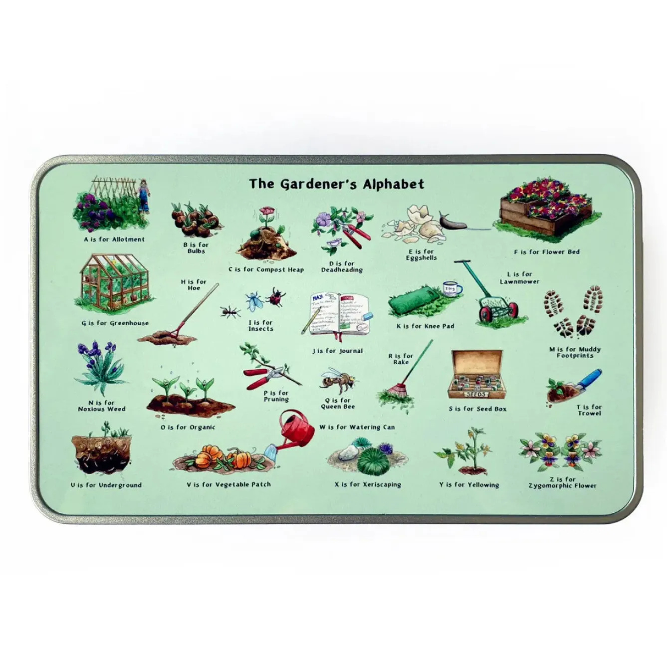 Yeti The Gardener's Alphabet Storage Tin- Storage Caddies|Storage