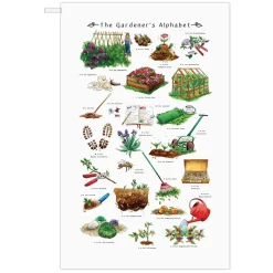 Yeti The Gardener's Alphabet Tea Towel- Tea|Tea Towels