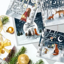 Fox Under The Moon 'The Gift of Love' Greeting Card- Christmas Cards