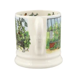 Emma Bridgewater The Good Life In The Garden 1/2 Pint Mug- Whimsical|Flowers & Garden