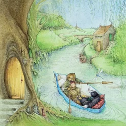 Moongazer Cards The House on The River Bank Greeting Card- Greeting Cards
