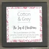 Cotton & Grey The Joy of Christmas Candle Set with Scripture Cards- Christmas|Seasonal Decor