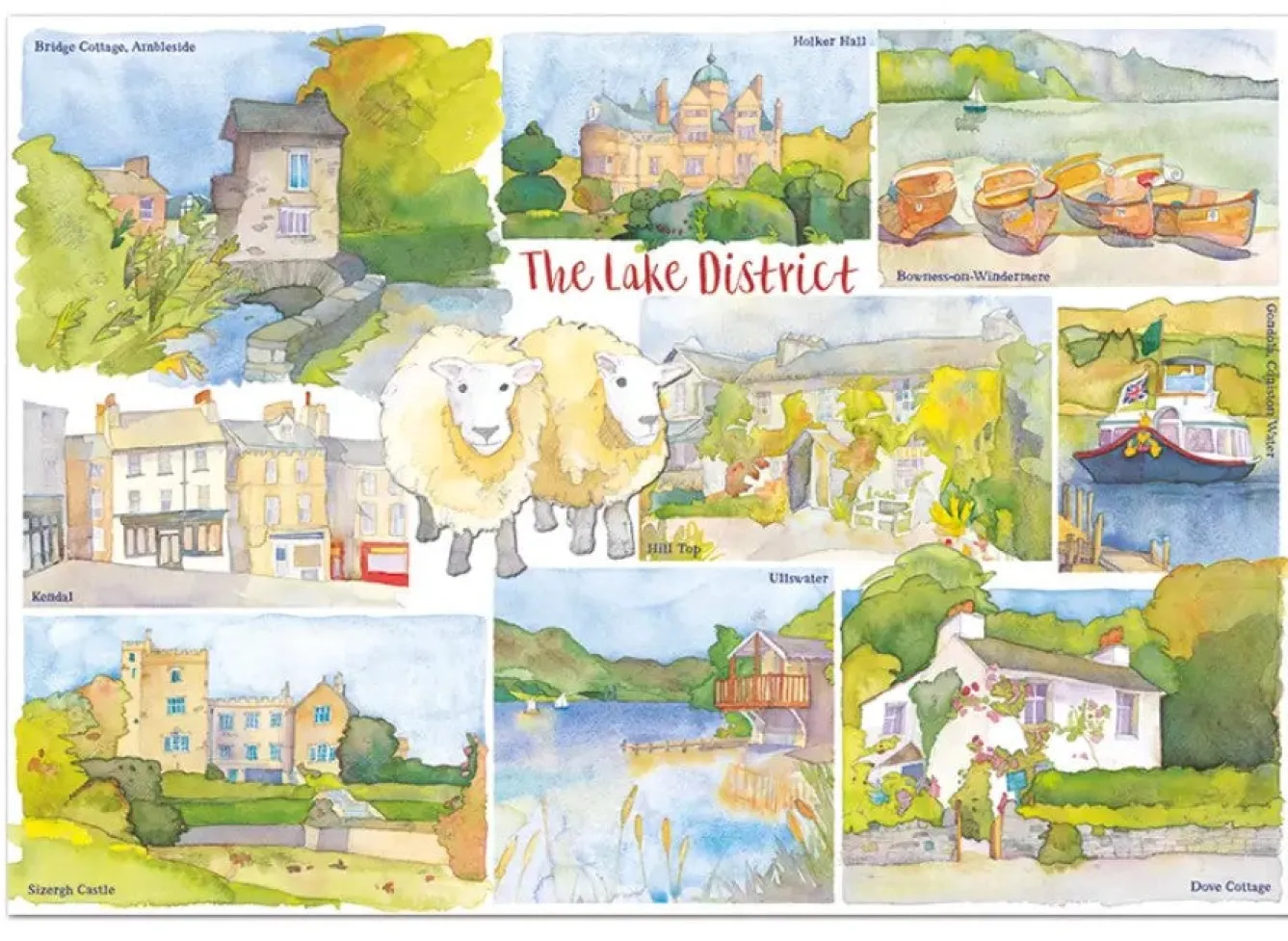 Emma Ball The Lake District 1000 Piece Jigsaw Puzzle by- Puzzles