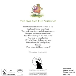 Moongazer Cards The Owl & the Pussy-Cat Boat Greetings Card- Greeting Cards