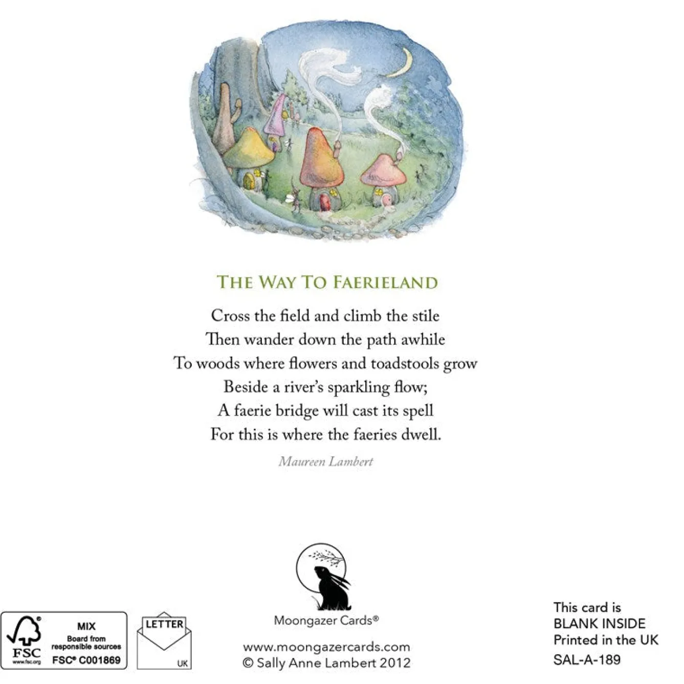 Moongazer Cards The Way to Faerieland Greeting Card- Greeting Cards