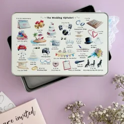 Yeti The Wedding Alphabet Keepsake Storage Tin- Storage Caddies|Storage
