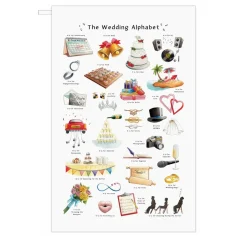 Yeti The Wedding Alphabet Tea Towel- Tea|Tea Towels