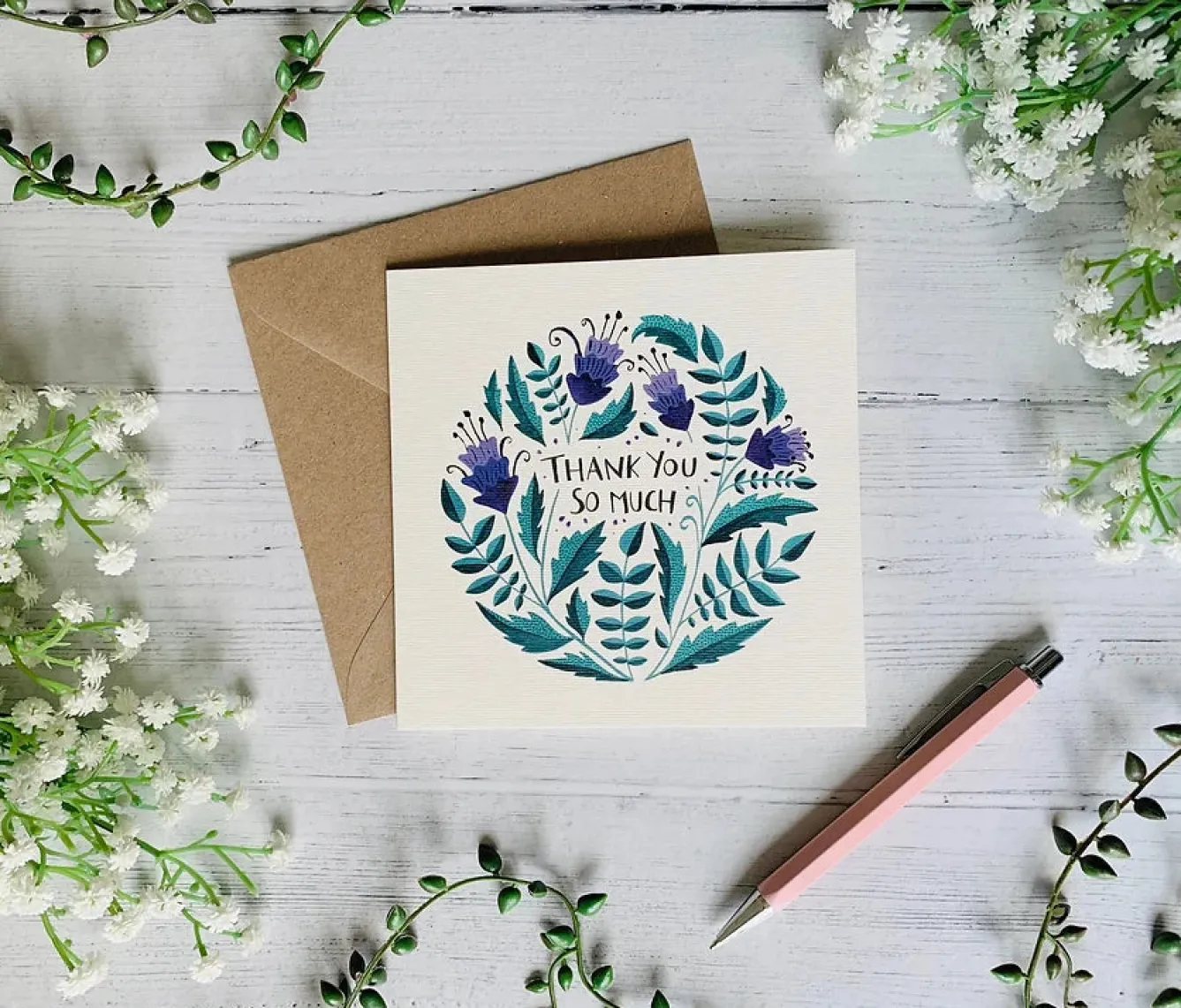 Becky Amelia Thinking of You Greeting Card- Greeting Cards