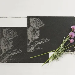 Selbrae Thistle Slate Placemats - Set of 2- Placemats