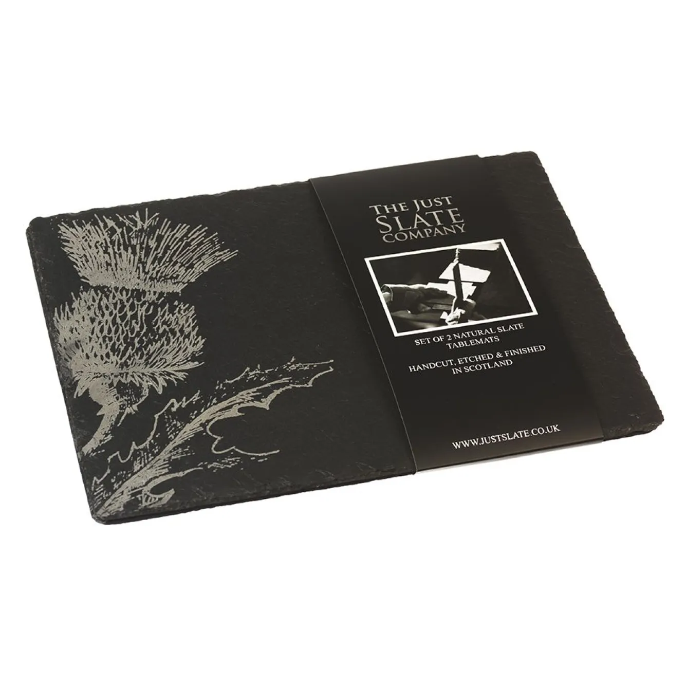 Selbrae Thistle Slate Placemats - Set of 2- Placemats